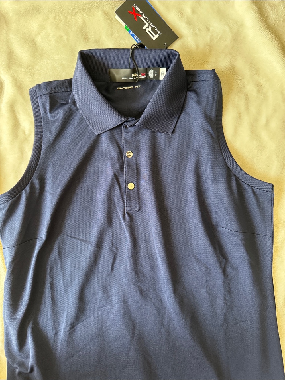 Ralph Lauren RLX Classic Fit Sleeveless Polo Shirt-size S (BNWT) - Picture 6 of 11